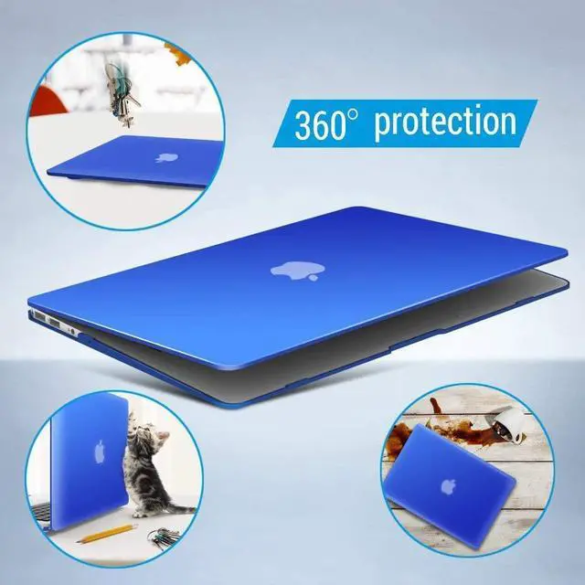 Alt view image 6 of 7 - Compatible with MacBook Air 11 Inch Case Model A1370 A1465, Soft Touch Plastic Hard Shell Cover with Keyboard Cover for Apple Mac Air 11" Blue