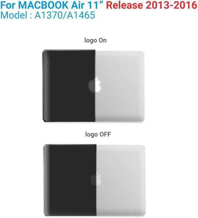 Alt view image 3 of 7 - Compatible with MacBook Air 11 Inch Case Model A1370 A1465, Soft Touch Plastic Hard Shell Cover with Keyboard Cover for Apple Mac Air 11"