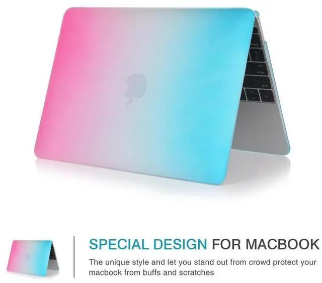 Alt view image 4 of 7 - Compatible with MacBook Pro 16 Inch Case A2141 Release 2020 2019, Hard Shell Case with Keyboard Cover for Old Version Mac Pro 16" Rainbow Red