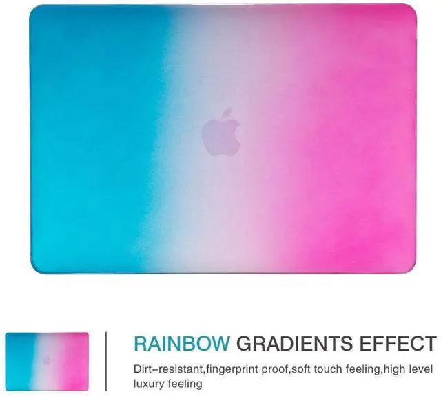 Alt view image 6 of 7 - Compatible with MacBook Pro 16 Inch Case A2141 Release 2020 2019, Hard Shell Case with Keyboard Cover for Old Version Mac Pro 16" Rainbow Red