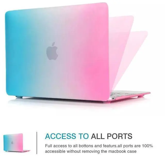 Alt view image 5 of 7 - Compatible with MacBook Pro 16 Inch Case A2141 Release 2020 2019, Hard Shell Case with Keyboard Cover for Old Version Mac Pro 16" Rainbow Red