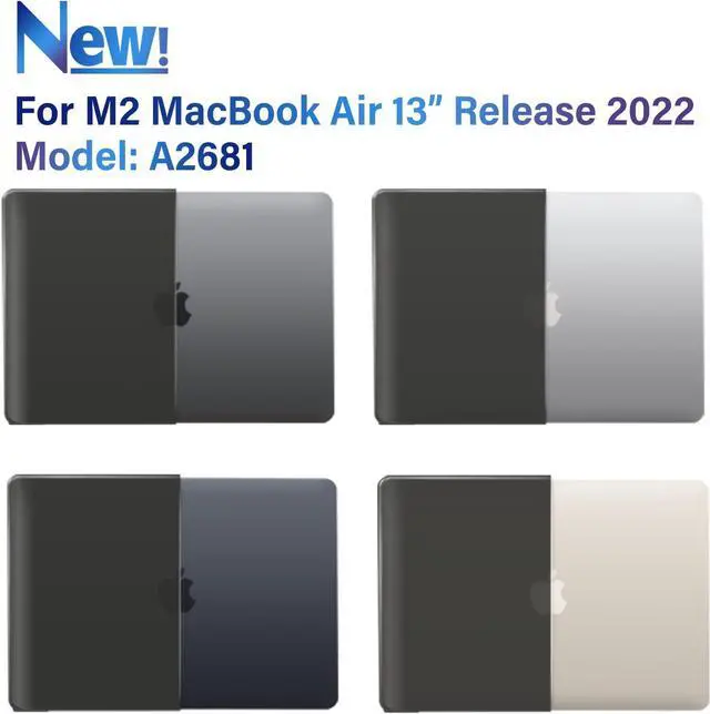 Alt view image 4 of 7 - Compatible with MacBook Air 13.6 inch Case 2022 Release Model A2681 M2 Chip with Liquid Retina Display Touch ID, Protective Laptop Cover Plastic Hard Shell with Keyboard Cover Skin