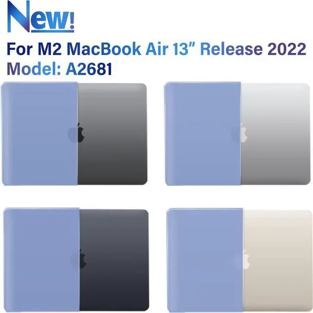 Alt view image 4 of 7 - Compatible with MacBook Air 13.6 inch Case 2022 Release Model A2681 M2 Chip with Liquid Retina Display Touch ID, Protective Laptop Cover Plastic Hard Shell with Keyboard Cover Skin Purple