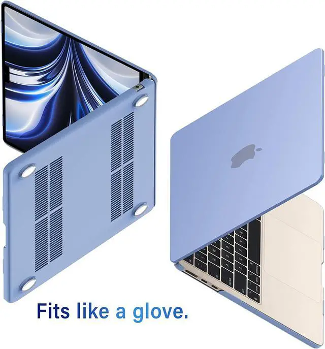 Alt view image 6 of 7 - Compatible with MacBook Air 13.6 inch Case 2022 Release Model A2681 M2 Chip with Liquid Retina Display Touch ID, Protective Laptop Cover Plastic Hard Shell with Keyboard Cover Skin Purple