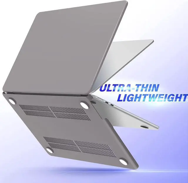 Alt view image 7 of 7 - Compatible with MacBook Air 13.6 inch Case 2022 Release Model A2681 M2 Chip with Liquid Retina Display Touch ID, Protective Laptop Cover Plastic Hard Shell with Keyboard Cover Skin Gray