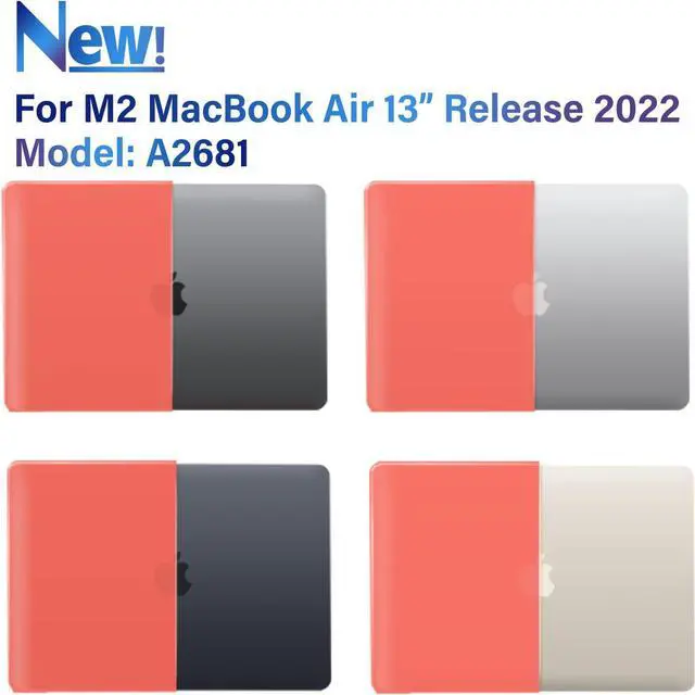 Alt view image 4 of 7 - Compatible with MacBook Air 13.6 inch Case 2022 Release Model A2681 M2 Chip with Liquid Retina Display Touch ID, Protective Laptop Cover Plastic Hard Shell with Keyboard Cover Skin Orange