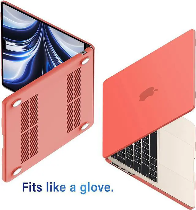 Alt view image 6 of 7 - Compatible with MacBook Air 13.6 inch Case 2022 Release Model A2681 M2 Chip with Liquid Retina Display Touch ID, Protective Laptop Cover Plastic Hard Shell with Keyboard Cover Skin Orange