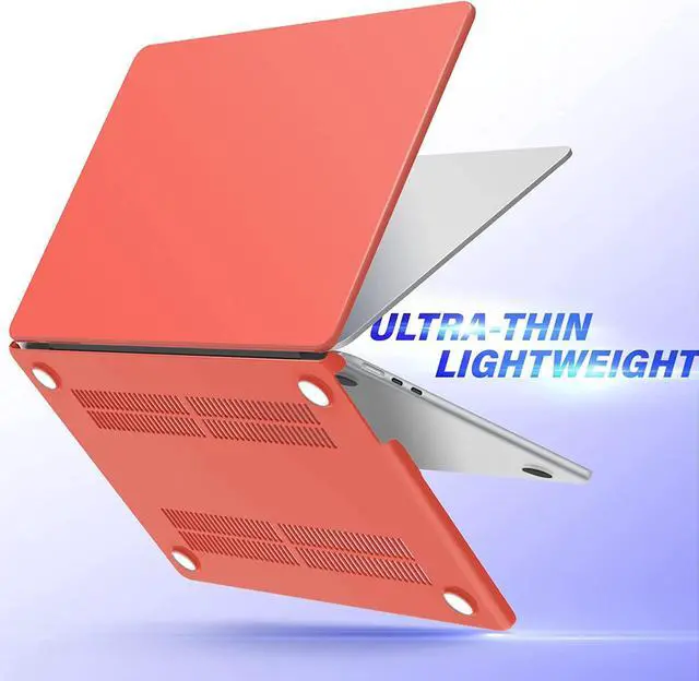 Alt view image 7 of 7 - Compatible with MacBook Air 13.6 inch Case 2022 Release Model A2681 M2 Chip with Liquid Retina Display Touch ID, Protective Laptop Cover Plastic Hard Shell with Keyboard Cover Skin Orange