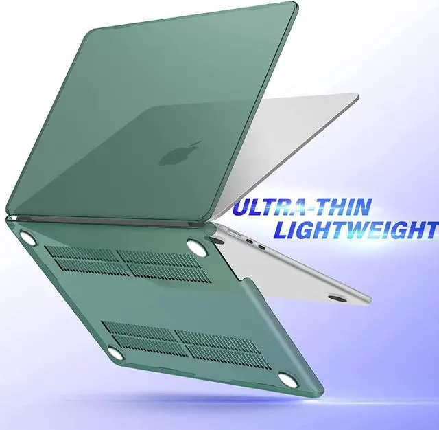 Alt view image 6 of 7 - Compatible with MacBook Air 13.6 inch Case 2022 Release Model A2681 M2 Chip with Liquid Retina Display Touch ID, Protective Laptop Cover Plastic Hard Shell with Keyboard Cover Skin Green