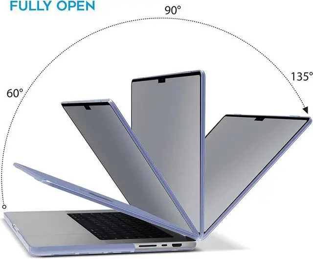 Alt view image 4 of 7 - Case for MacBook Pro 16 inch Case 2023 2022 2021 Release M2 A2780 A2485 M1 Pro/Max Chip with Touch ID, Plastic Hard Shell Protective Cover with Keyboard Skin