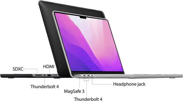 Alt view image 4 of 7 - Case for MacBook Pro 16 inch Case 2023 2022 2021 Release M2 A2780 A2485 M1 Pro/Max Chip with Touch ID, Plastic Hard Shell Protective Cover with Keyboard Skin