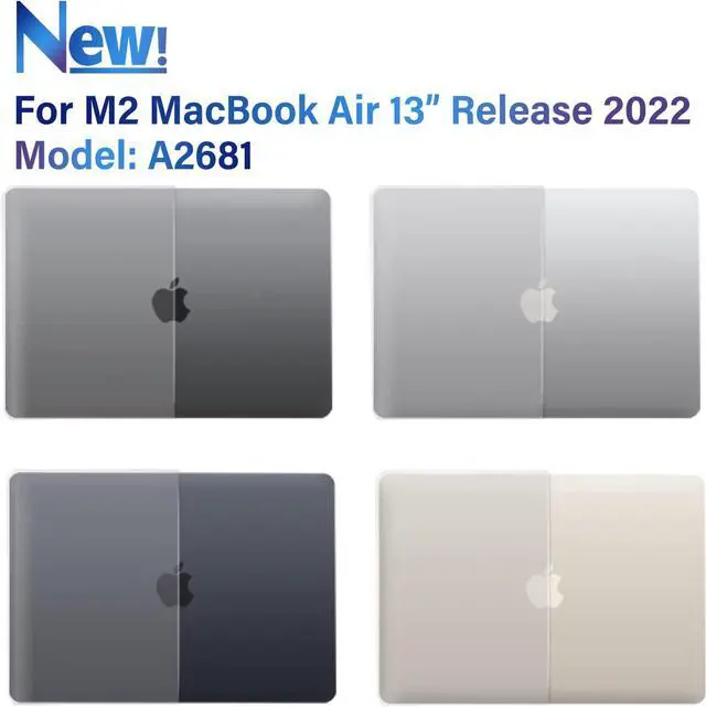 Alt view image 4 of 7 - Compatible with MacBook Air 13.6 inch Case 2022 Release Model A2681 M2 Chip with Liquid Retina Display Touch ID, Protective Laptop Cover Plastic Hard Shell with Keyboard Cover Skin Matte Transparent