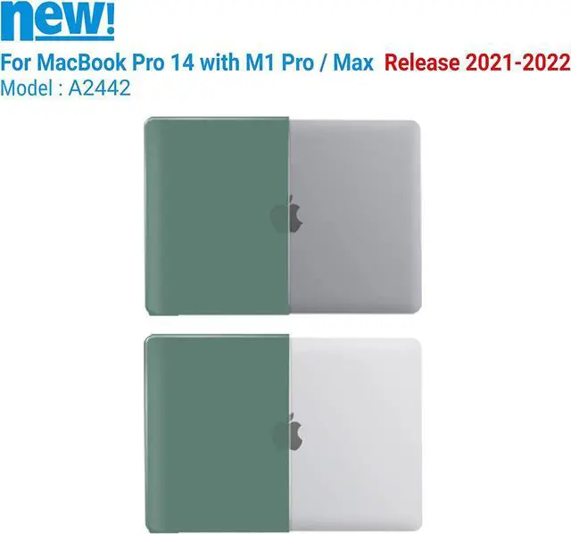 Alt view image 5 of 7 - MacBook Pro 14 inch Case 2023 2022 2021 Release M2 A2779 A2442 M1 Pro/Max Chip with Touch ID, Hard Case Shell Cover and Keyboard Skin Cover