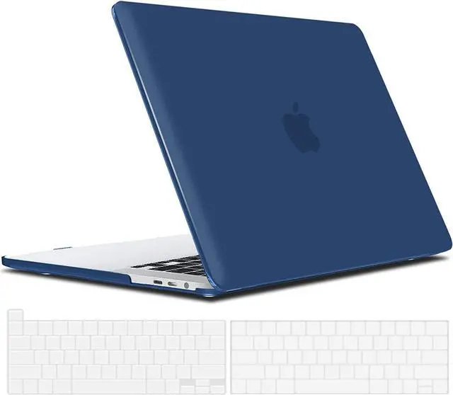 Main image of Compatible with MacBook Pro 13 inch Case M2 2022, 2021, 2020-2016 A2338 M1 A2251 A2289 A2159 A1989 A1708 A1706, Plastic Hard Case with Keyboard Cover Skin Navy Blue