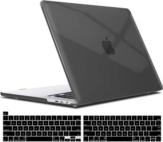 Main image of Compatible with MacBook Pro 13 inch Case M2 2022, 2021, 2020-2016 A2338 M1 A2251 A2289 A2159 A1989 A1708 A1706, Plastic Hard Case with Keyboard Cover Skin Crystal Black