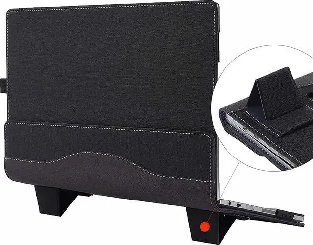 Main image of Sleeve Case for 13.3" Samsung Galaxy Book Flex 13.3 inch NP930QCG / Samsung Galaxy Chromebook 13 XE930QCA - PU Leather Portfolio Book Cover with Support Keyboard Stand (Bracket)