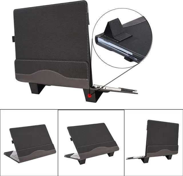 Alt view image 2 of 7 - Laptop Cover Case for 13.5 inch Microsoft Surface Laptop Laptop 5 / Laptop 4 / Laptop 3 / Laptop 2 / Laptop 1, PU Leather Protective Flip Folio Case with Foldable Kickstand / Pencil Holder