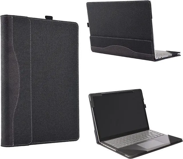 Alt view image 6 of 7 - Laptop Cover Case for 13.5 inch Microsoft Surface Laptop Laptop 5 / Laptop 4 / Laptop 3 / Laptop 2 / Laptop 1, PU Leather Protective Flip Folio Case with Foldable Kickstand / Pencil Holder