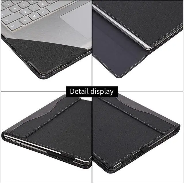 Alt view image 4 of 7 - Laptop Cover Case for Microsoft Surface Laptop 5 / Laptop 4 / Laptop 3 / Laptop 2 / Laptop 1 15 inch, PU Leather Protective Flip Folio Case with Foldable Kickstand / Pencil Holder