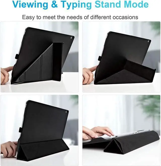 Alt view image 4 of 7 - Case for 13.5 inch Microsoft Surface Book 3 / Surface Book 2 / Surface Book 1, Detachable PU Leather Protective Folio Protective Laptop Cover with Stand / Pencil Holder Black (only Protect The Screen)