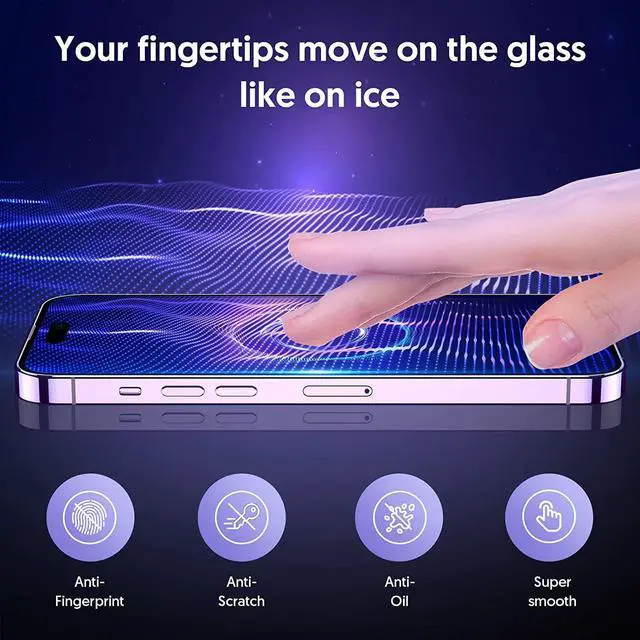 Alt view image 7 of 7 - [3+3 Pack] iPhone 14 Pro Max 6.7 Inch Screen Protector with Camera Lens Protector, 9H Shatterproof Tempered Glass Film with Easy Installation Frame, HD Clear Sensitive Full Coverage
