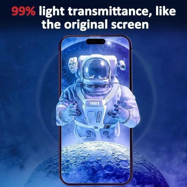 Alt view image 3 of 7 - [3+3 Pack] iPhone 14 Pro 6.1 Inch Screen Protector with Camera Lens Protector, 9H Shatterproof Tempered Glass Film with Easy Installation Frame, HD Clear Sensitive Full Coverage iPhone 14 Pro 6.1"