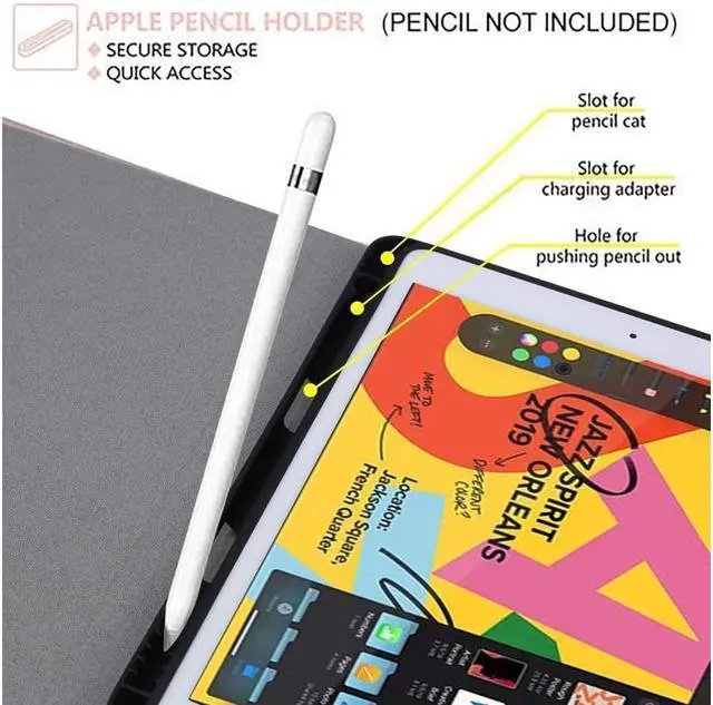 Alt view image 4 of 7 - iPad Pro 12.9 inch 2022 2021 2020 2018 Keyboard case with Pencil Holder Detachable Keyboard Case with Touchpad Kickstand Cover Auto Wake Sleep Case for iPad Pro 12.9 6th/5th/4th/3th Generation Pink