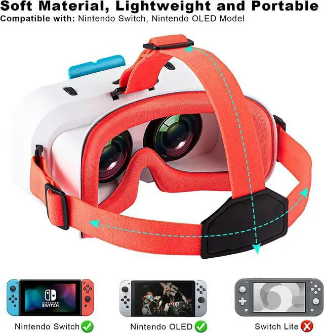 Alt view image 5 of 7 - VR Headset for Nintendo Switch/Nintendo Switch OLED Model/Nintendo Switch 3D VR (Virtual Reality) Glasses, Switch VR Labo Goggles Headset for Nintendo Switch