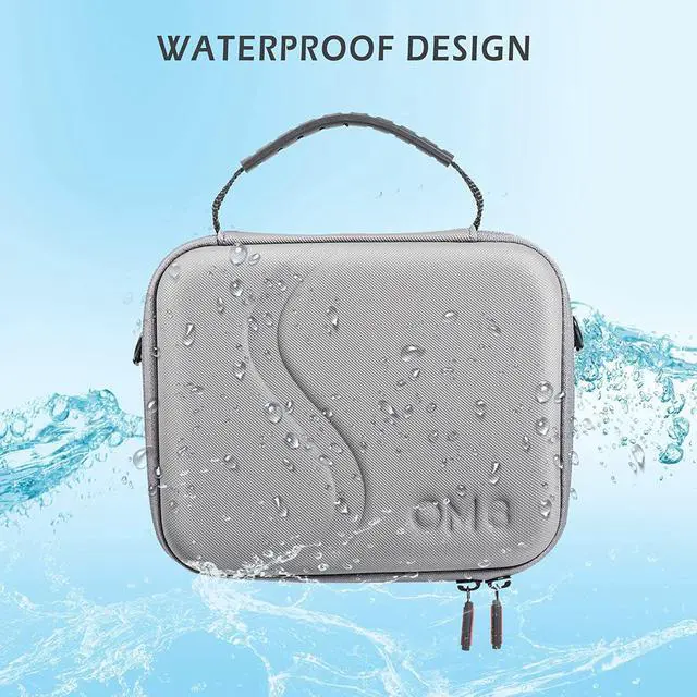 Alt view image 3 of 7 - OM 6 Case, Waterproof Portable PU Leather Storage Shoulder Bag Travel Carrying Case for DJI Osmo Mobile 6 Gimbal Stabilizer Accessories