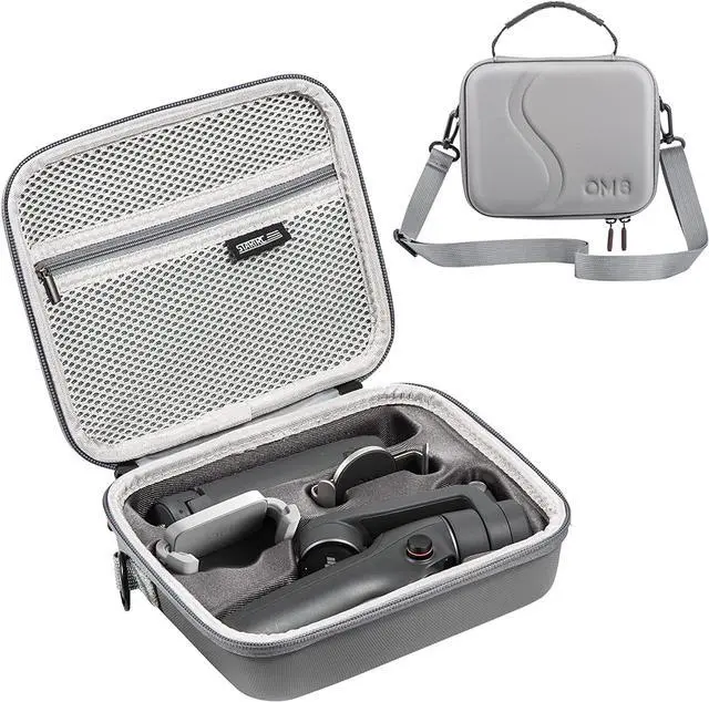 Main image of OM 6 Case, Waterproof Portable PU Leather Storage Shoulder Bag Travel Carrying Case for DJI Osmo Mobile 6 Gimbal Stabilizer Accessories
