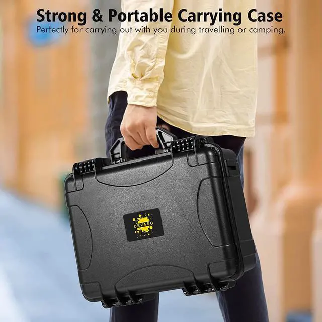 Alt view image 6 of 7 - Carrying Case for Steam Deck, Hard Professional Waterproof Steam Deck Carrying Case for Steam Deck, Controllers, Foldable Keyboard & Other Accessories