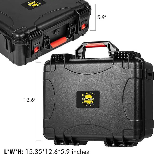 Alt view image 7 of 7 - Carrying Case for Steam Deck, Hard Professional Waterproof Steam Deck Carrying Case for Steam Deck, Controllers, Foldable Keyboard & Other Accessories