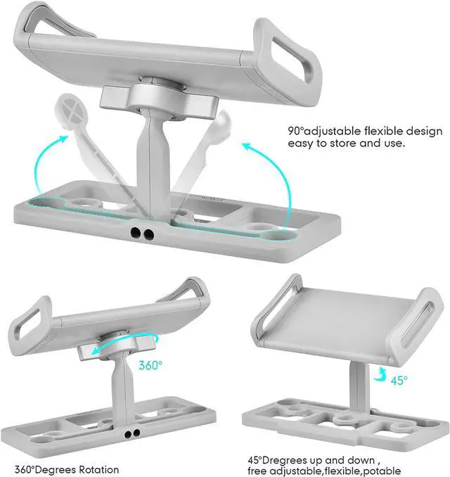 Alt view image 5 of 7 - Mavic Air 2S / Mini 2 Tablet Stand, Flexible 4-12 Inch Smart Phone & Tablet Mount Holder with Lightning & USB-C Cables for DJI Mavic Mini 2, Mavic Air 2S, Mavic Air 2, Mavic Mini Remote Controller
