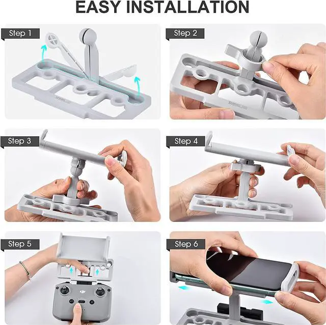 Alt view image 7 of 7 - Mavic Air 2S / Mini 2 Tablet Stand, Flexible 4-12 Inch Smart Phone & Tablet Mount Holder with Lightning & USB-C Cables for DJI Mavic Mini 2, Mavic Air 2S, Mavic Air 2, Mavic Mini Remote Controller