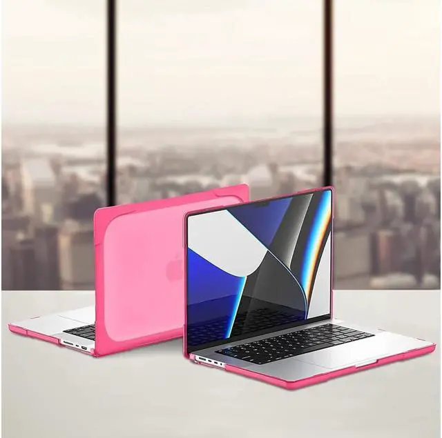 Alt view image 7 of 7 - MacBook Pro 14 inch Case 2023 2022 2021 Release M2 A2779 A2442 M1 Chip with Touch ID, Heavy Duty Hard Shell Dual Layer Protective Cover with Fold Kickstand & Keyboard Skin Cover Rose Red