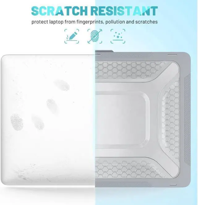 Alt view image 6 of 7 - MacBook Pro 14 inch Case 2023 2022 2021 Release M2 A2779 A2442 M1 Pro/Max Chip with Touch ID, Heavy Duty Hard Shell Dual Layer Protective Cover with Fold Kickstand and Keyboard Skin