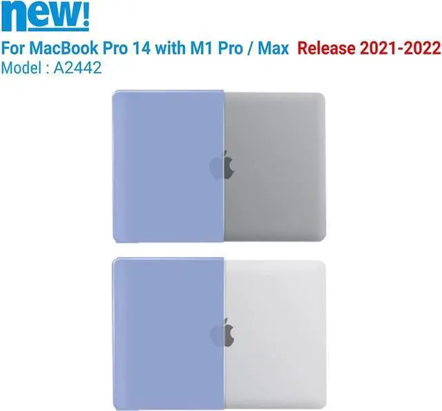 Alt view image 4 of 7 - MacBook Pro 14 inch Case 2023 2022 2021 Release M2 A2779 A2442 M1 Pro/Max Chip with Touch ID, Hard Case Shell Cover and Keyboard Skin Cover Blue