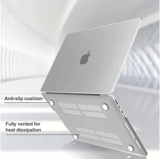 Alt view image 3 of 7 - MacBook Pro 14 inch Case 2023 2022 2021 Release M2 A2779 A2442 M1 Pro/Max Chip with Touch ID, Hard Case Shell Cover and Keyboard Skin Cover Transparent