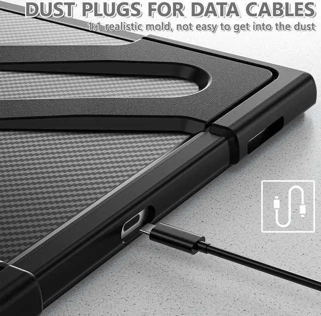 Alt view image 2 of 7 - Protective Case for Samsung Galaxy Tab S9 Ultra 2023 / S8 Ultra 2022 14.6 inch SM-X910/X916B/X918U/X900/X906 Heavy Duty Shockproof Cover with Stand, Hand Strap Pen Holder