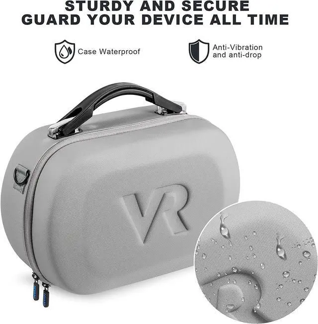 Alt view image 5 of 7 - Carrying Case for Meta Quest Pro/Meta Quest 2, Hard Travel Case Storage for Meta Quest Pro VR Gaming Headset and Accessories