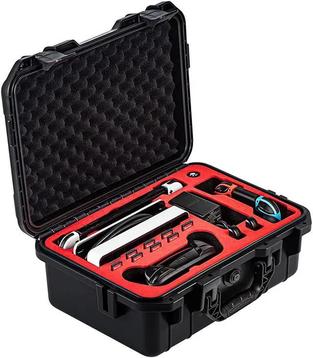 Main image of Carrying Case for Nintendo Switch Travel Case ,Professional Deluxe Waterproof Case Soft Lining Hard Case for Nintendo Switch OLED Model (2021) Console Pro Controller & Accessories Black