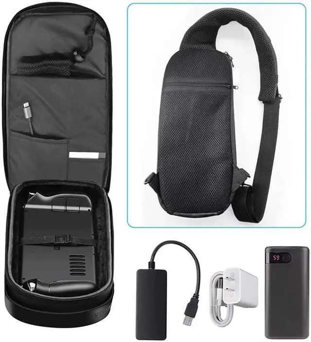 Alt view image 4 of 7 - Travel Carrying Case Storage Messenger Bag Hard EVA Travel Carry Pouch Anti-Scratch Waterproof Portable Cross Body Bag Portable Handbag for Steam Deck Game Console