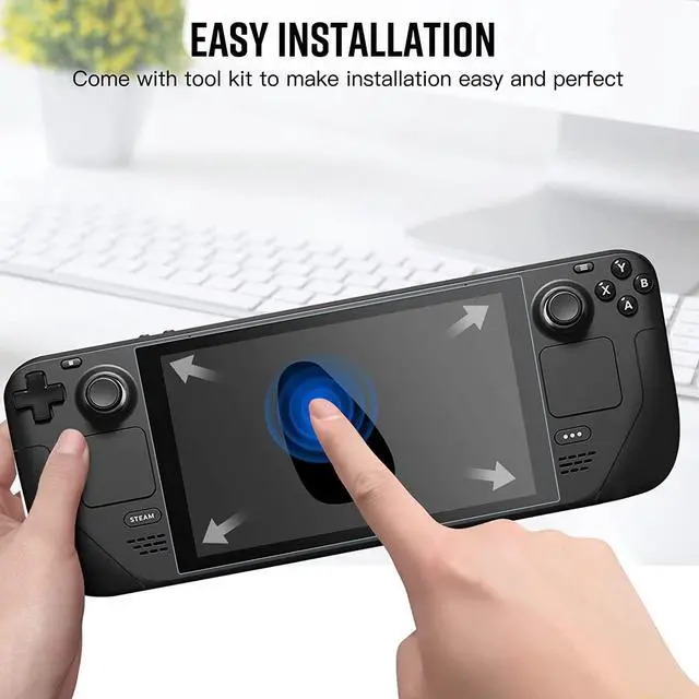 Alt view image 3 of 7 - 3-Pack Tempered Glass Screen Protector for Steam Deck 7 inch 2022, 9 Hardness HD Clear Transparent Anti-Scratch Bubble-Free Screen Protector Compatible with Steam Deck
