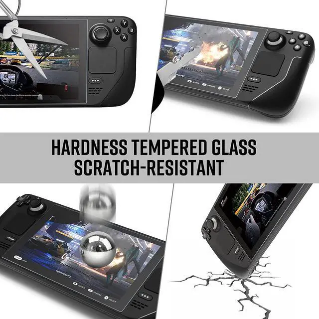 Alt view image 4 of 7 - 3-Pack Tempered Glass Screen Protector for Steam Deck 7 inch 2022, 9 Hardness HD Clear Transparent Anti-Scratch Bubble-Free Screen Protector Compatible with Steam Deck