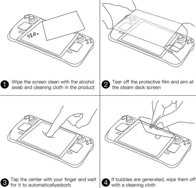 Alt view image 7 of 7 - 3-Pack Tempered Glass Screen Protector for Steam Deck 7 inch 2022, 9 Hardness HD Clear Transparent Anti-Scratch Bubble-Free Screen Protector Compatible with Steam Deck