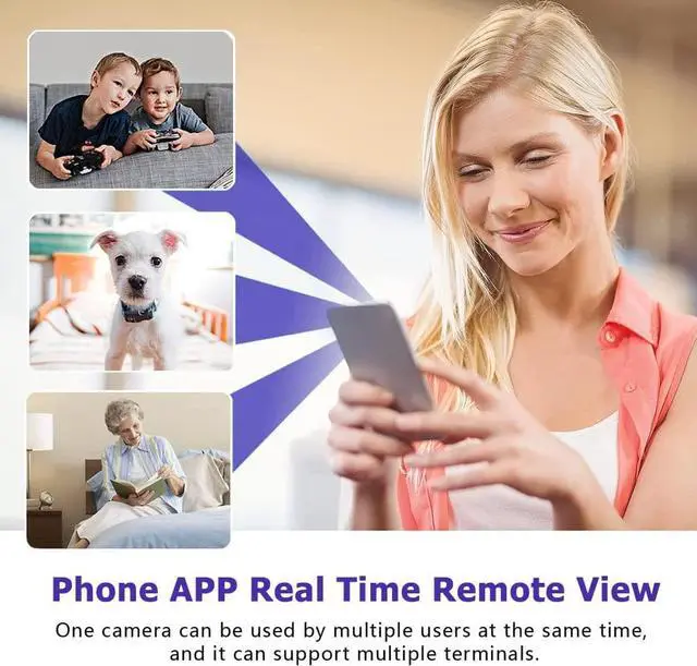 Alt view image 3 of 7 - Upgraded 1080P WiFi Camera Motion Sound Detector, Portable Small Camera, 1080P HD Home Security Camera, Infrared Indoor and Outdoor Camera, Mobile APP Remote Monitoring Camera