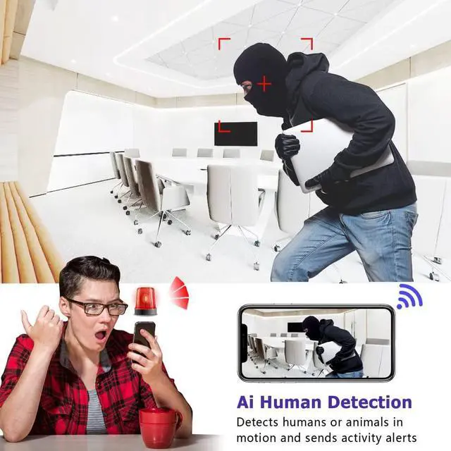 Alt view image 4 of 7 - Upgraded 1080P WiFi Camera Motion Sound Detector, Portable Small Camera, 1080P HD Home Security Camera, Infrared Indoor and Outdoor Camera, Mobile APP Remote Monitoring Camera