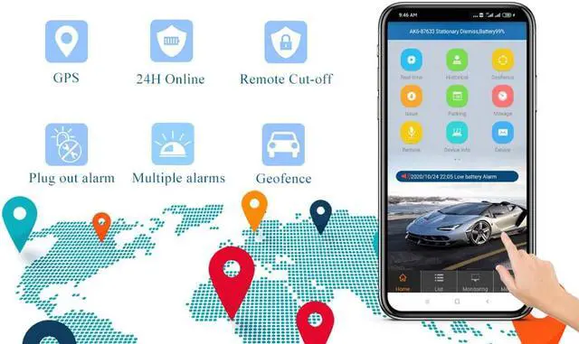 Alt view image 3 of 7 - 4G Wired Car GPS Tracker for Vehicles No Monthly Fee Hidden Real-Time Hardwired Car Tracking Device with Remote Engine Kill Switch No Subscription for Truck Trailer Motorcycle Fleet Location Locator