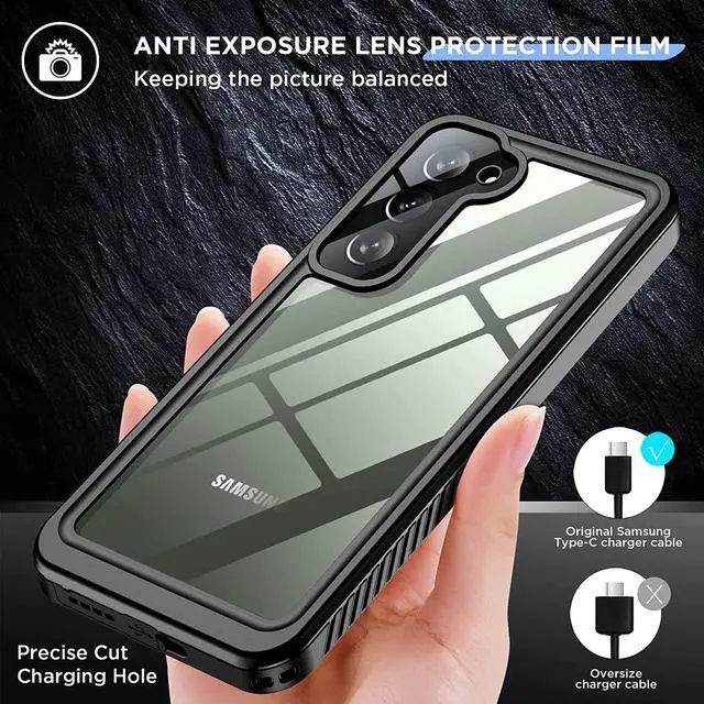 Alt view image 6 of 7 - For Samsung Galaxy S23 Plus Case Waterproof,Built-in Screen Protector [IP68 Underwater][Full Body Shockproof][12FT Military Dropproof][Heavy Duty]Protective Case for S23 Plus 5G 6.6"Black