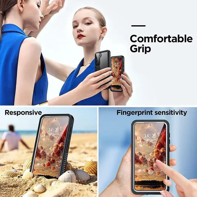 Alt view image 4 of 7 - For Samsung Galaxy S23 Plus Case,S23 Plus Waterproof Case with Built-in Screen Protector, Rugged Shockproof Full Protective Case for Samsung S23 Plus Black